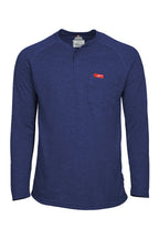 Flame-Resistant Raglan Sleeve Henley T-Shirt – 6oz. Inherent Knit | Royal
