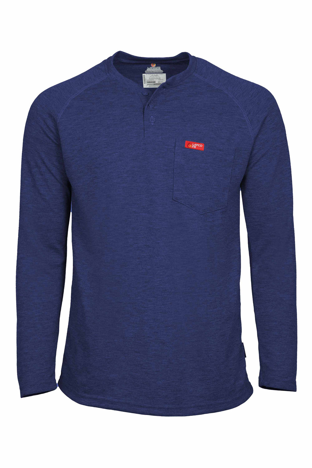 Flame-Resistant Raglan Sleeve Henley T-Shirt – 6oz. Inherent Knit | Royal