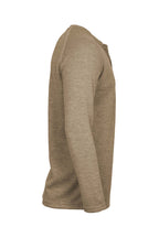Flame-Resistant Raglan Sleeve Henley T-Shirt – 6oz. Inherent Knit | Tan