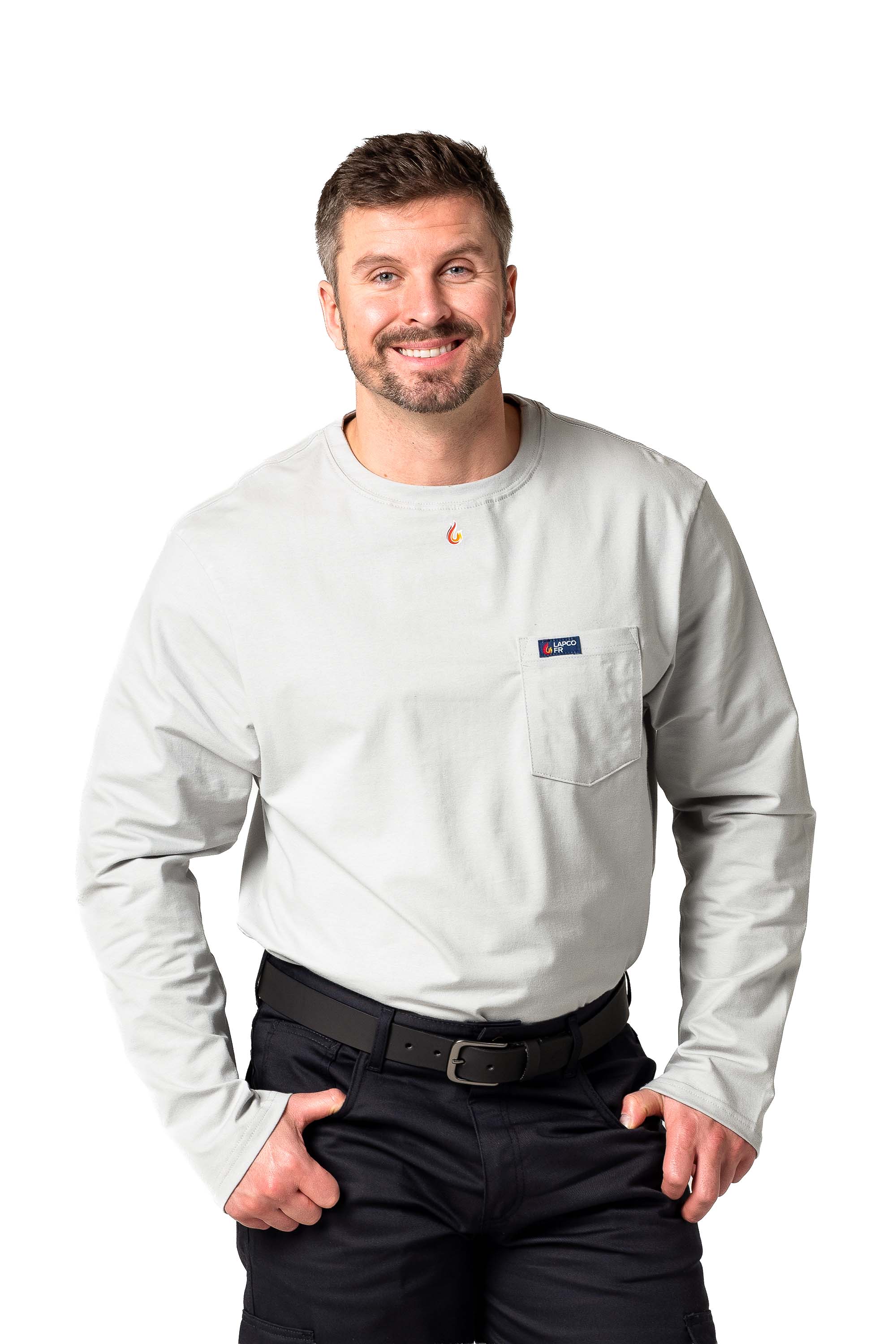 FR Pocket T-Shirt | 6oz. 93/7 Knit | Gray