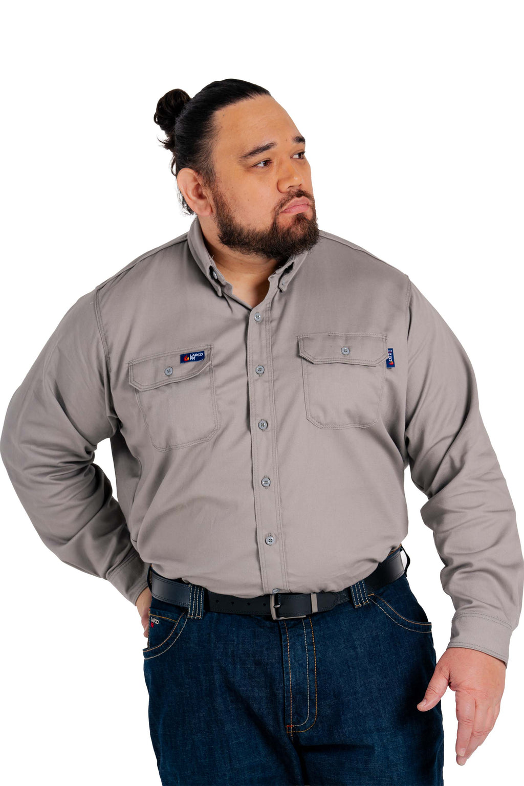 FR Uniform Shirt | 6oz. 88/12 Blend | Gray