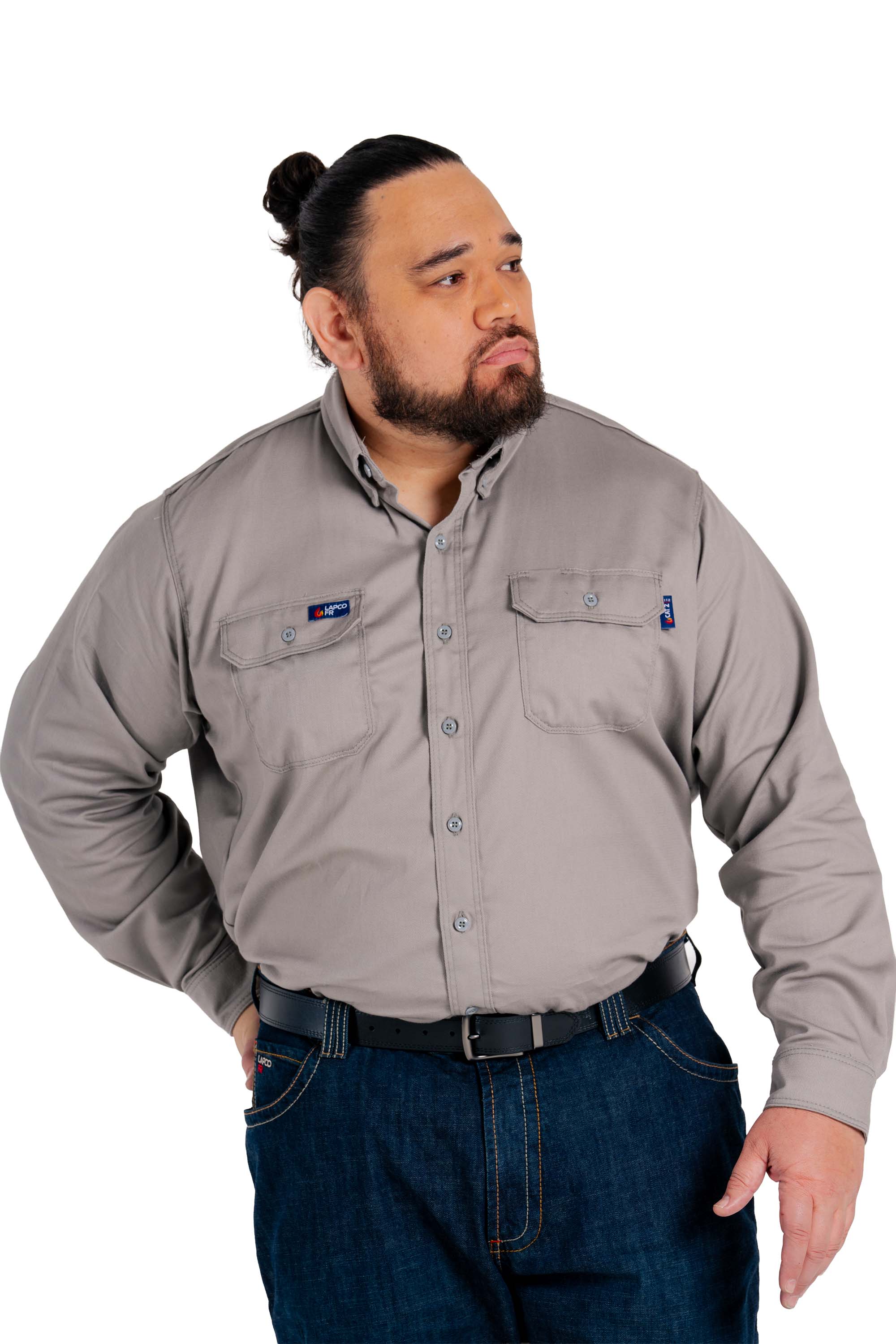 FR Uniform Shirt | 6oz. 88/12 Blend | Gray