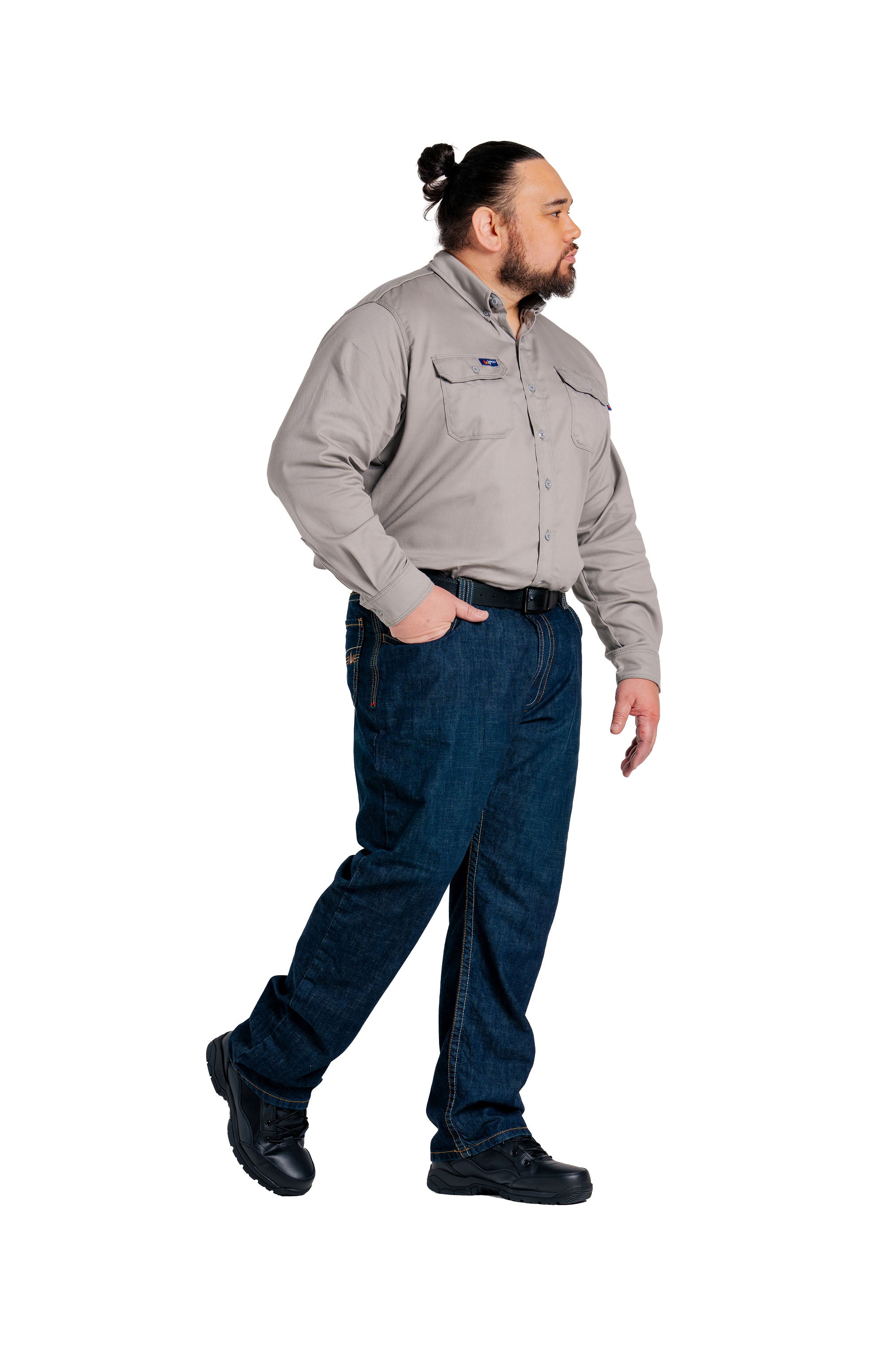 FR Uniform Shirt | 6oz. 88/12 Blend | Gray