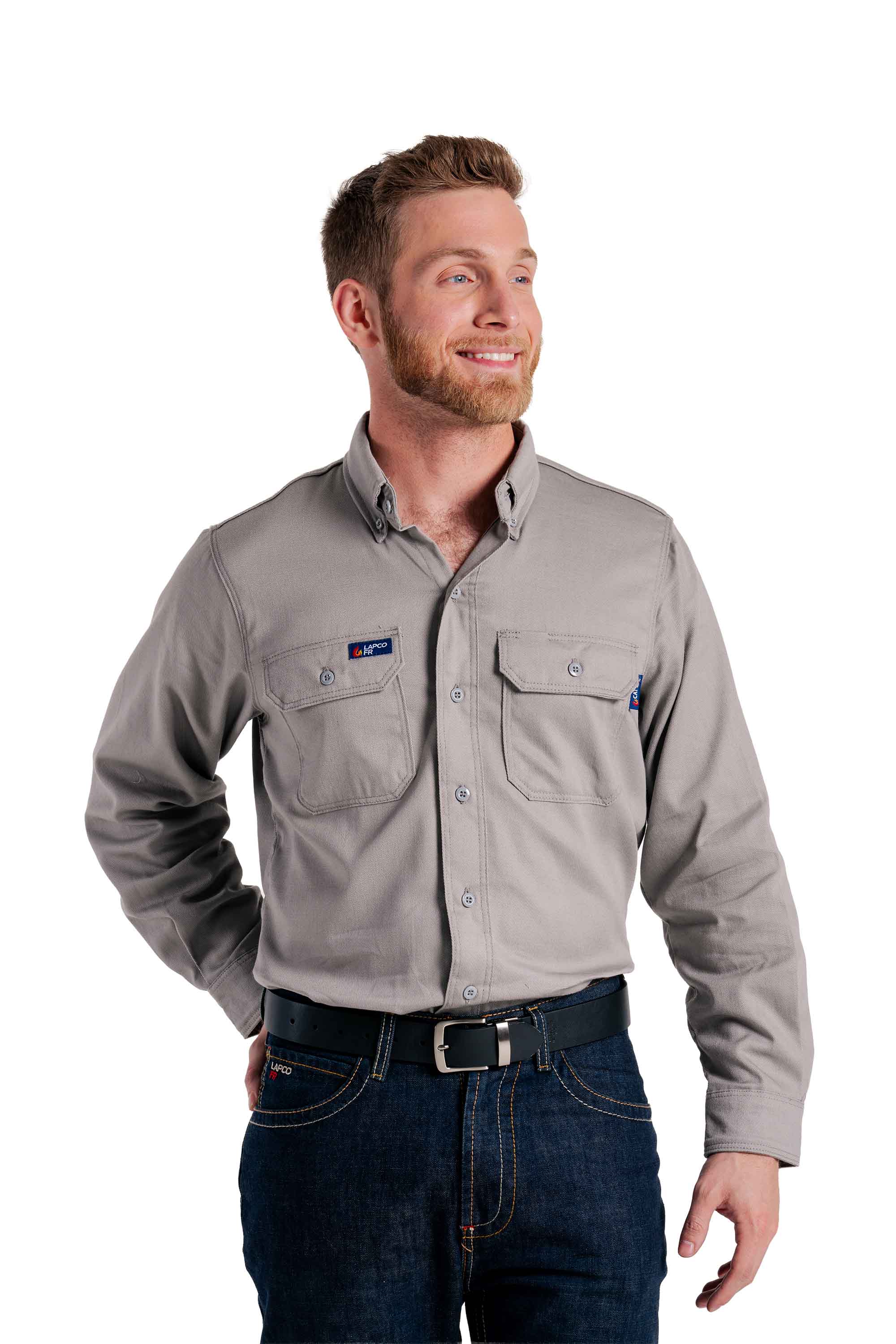 FR Uniform Shirt | 6oz. 88/12 Blend | Gray