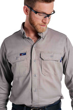FR Uniform Shirt | 6oz. 88/12 Blend | Gray