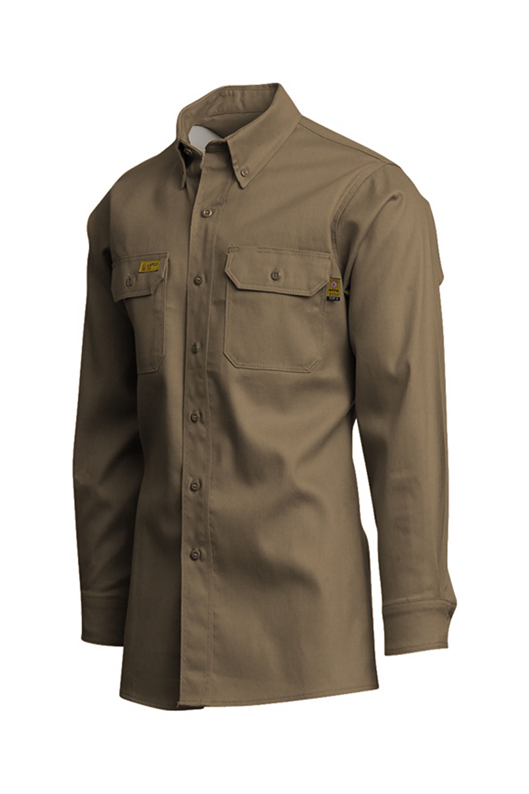 FR Uniform Shirt | 6oz. 88/12 Blend | Khaki