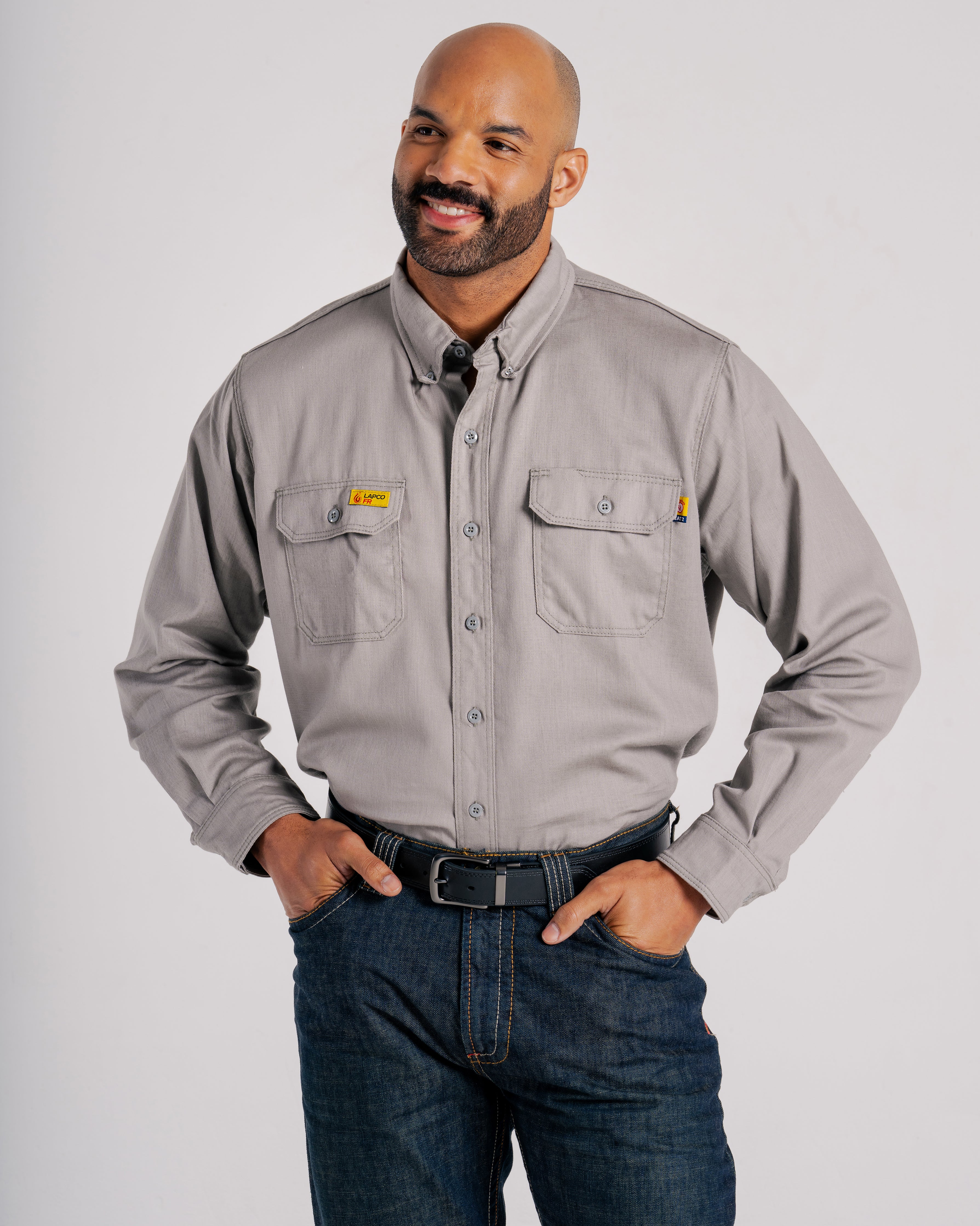 FR Uniform Shirt | 6oz. 88/12 Blend | Gray