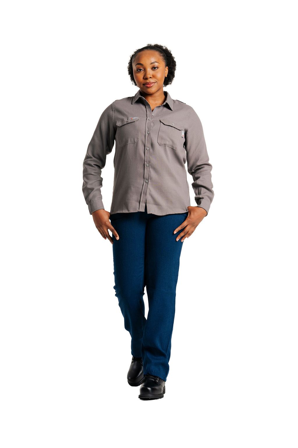 Women's FR Uniform Pants made with 5oz. TecaSafe One® Inherent | Denim Navy