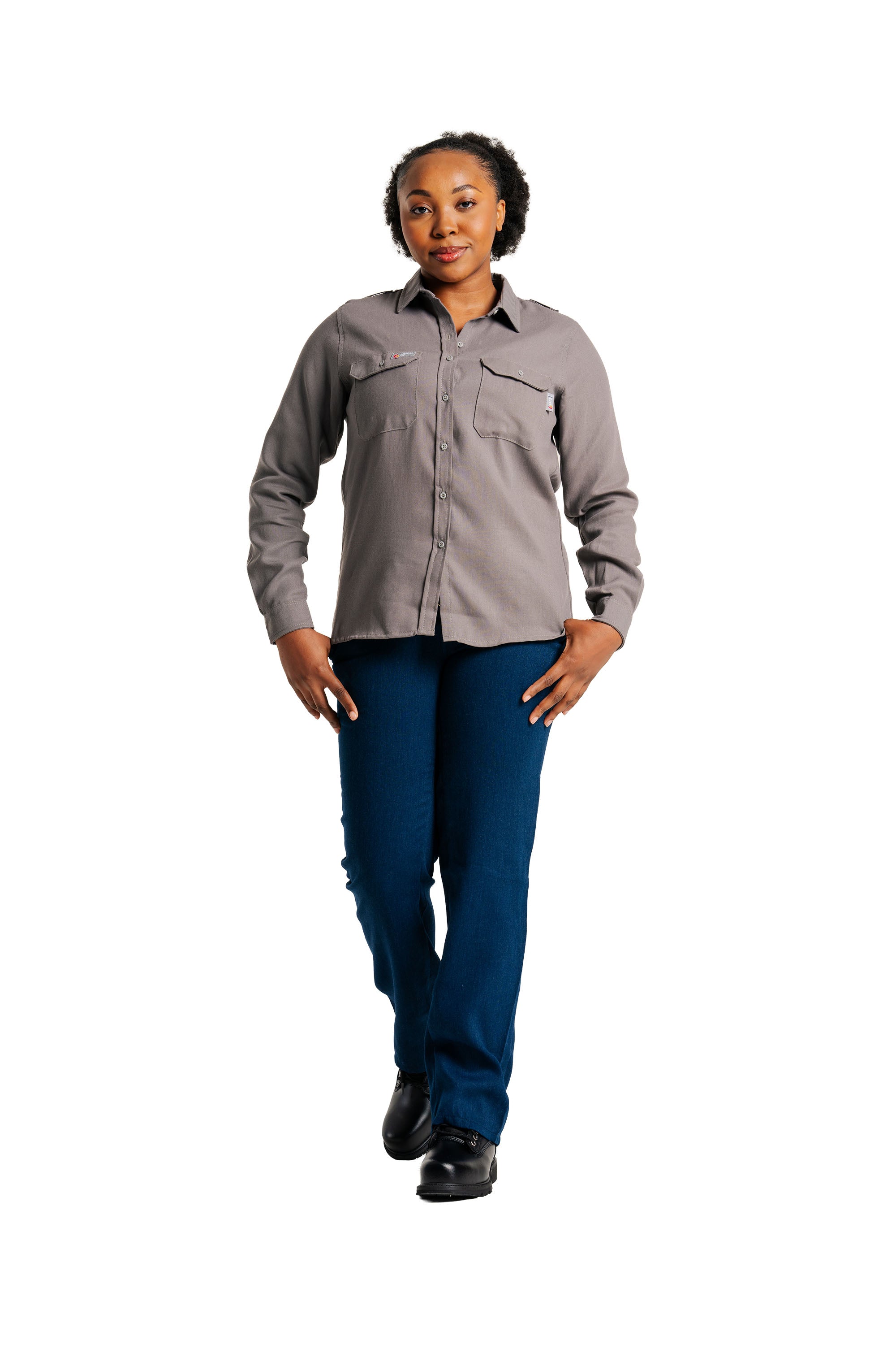 Women's FR Uniform Pants made with 5oz. TecaSafe One® Inherent | Denim Navy