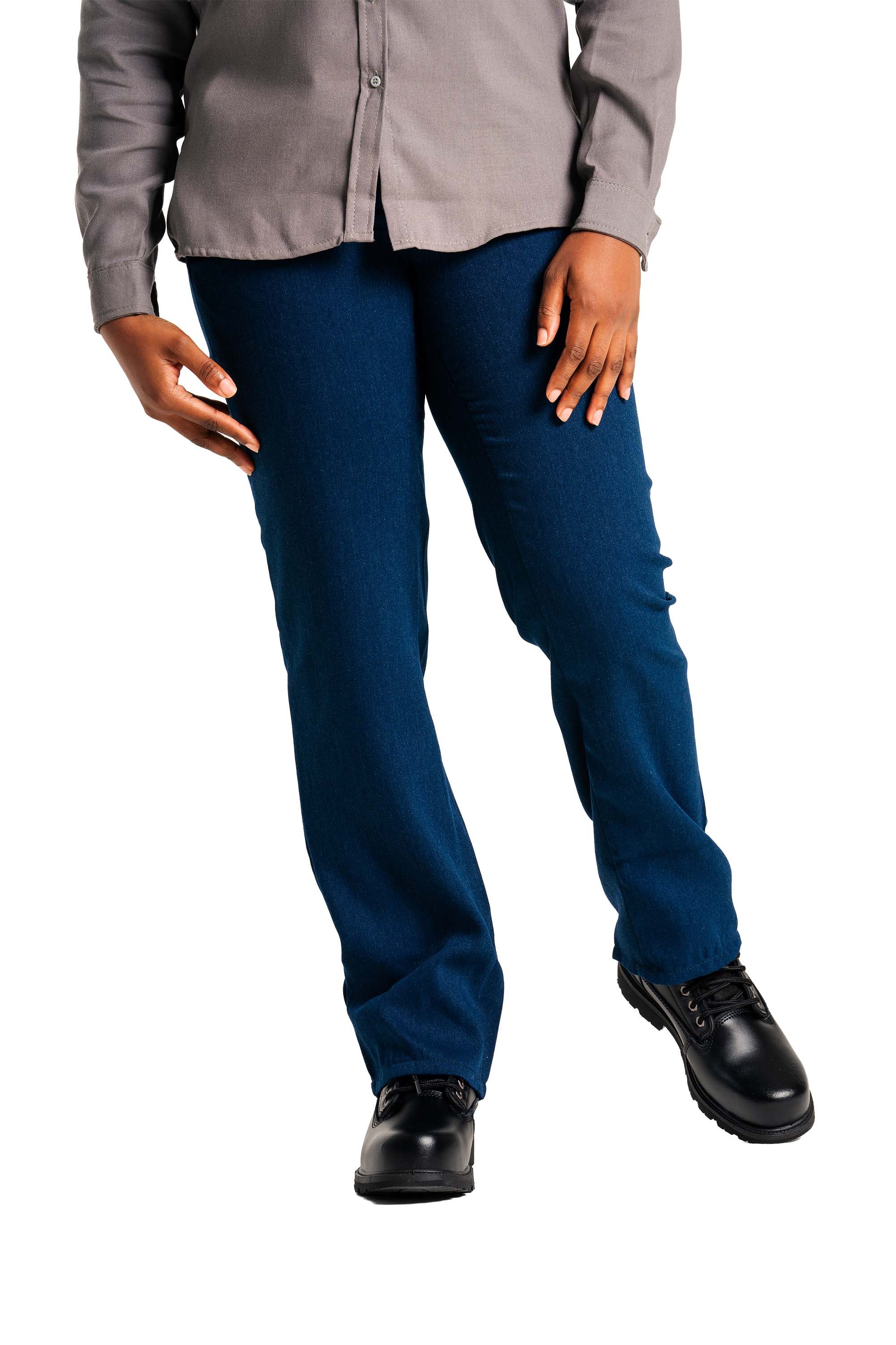 Women's FR Uniform Pants made with 5oz. TecaSafe One® Inherent | Denim Navy