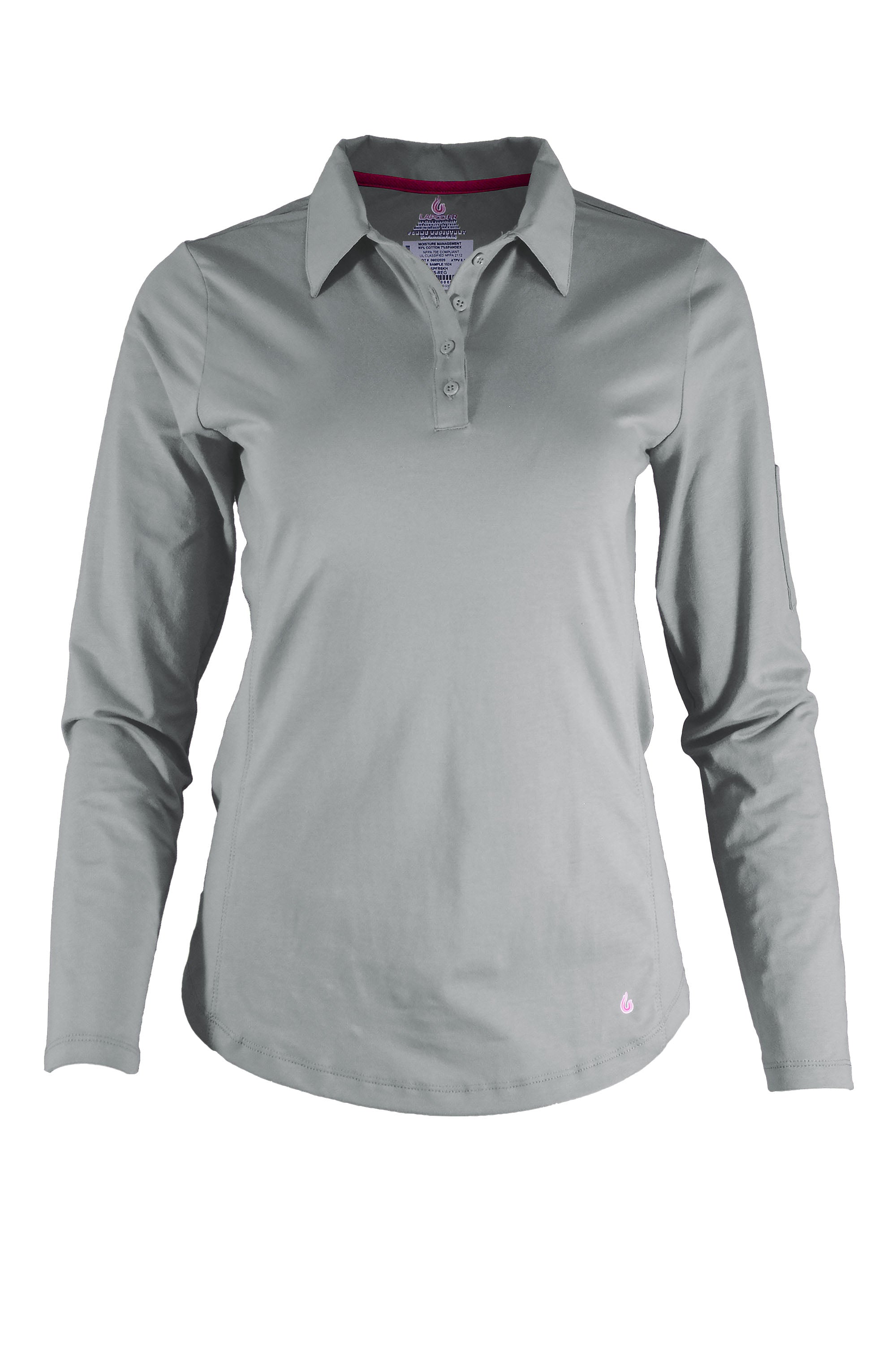 Women's FR Polo Shirt | 6oz. 93/7 Blend Knit | Gray