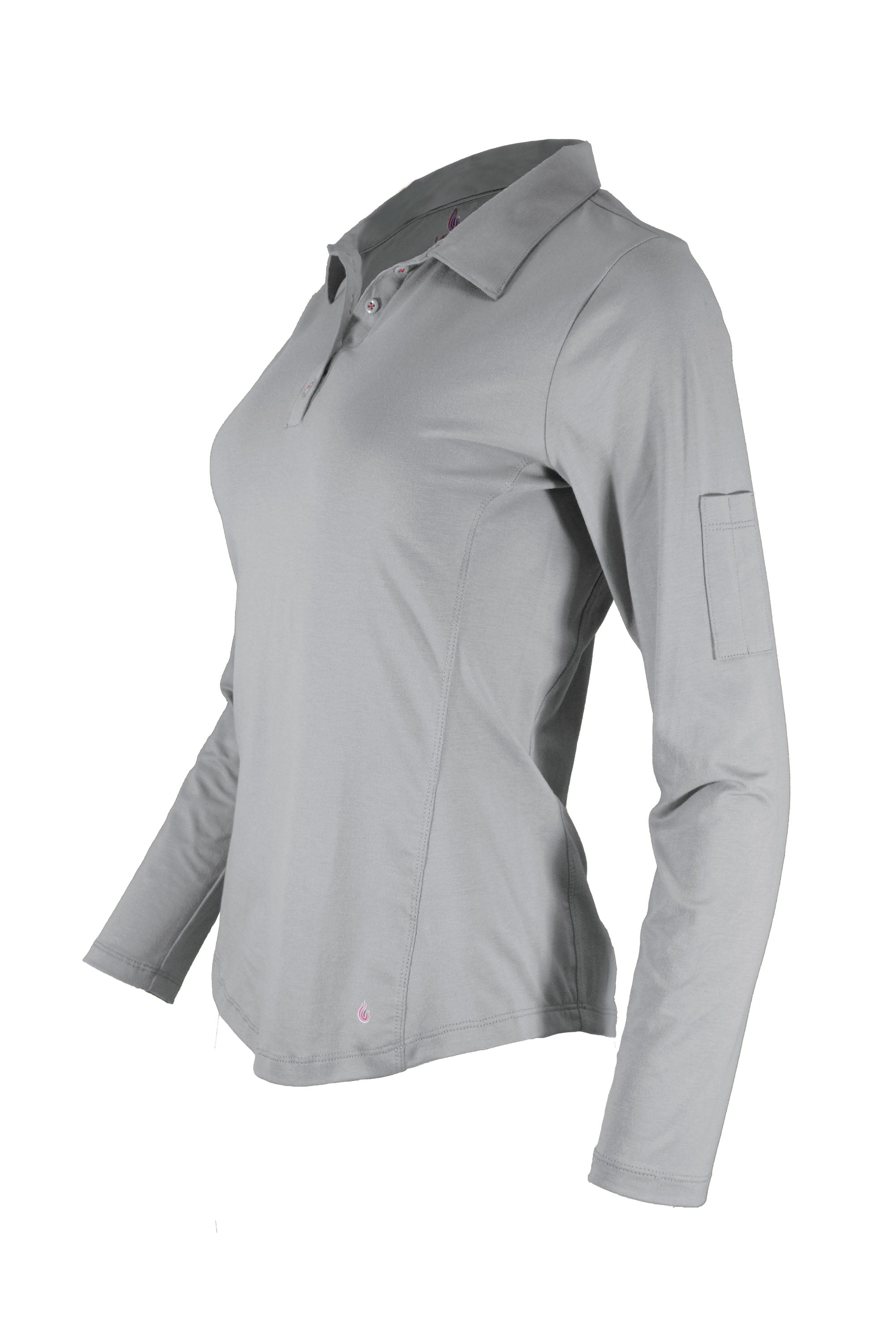Women's FR Polo Shirt | 6oz. 93/7 Blend Knit | Gray