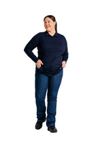 Women's FR Polo Shirt | 6oz. 93/7 Blend Knit | Navy