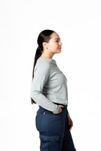 Women's FR Raglan Henley – 6oz. Inherent Knit | Gray