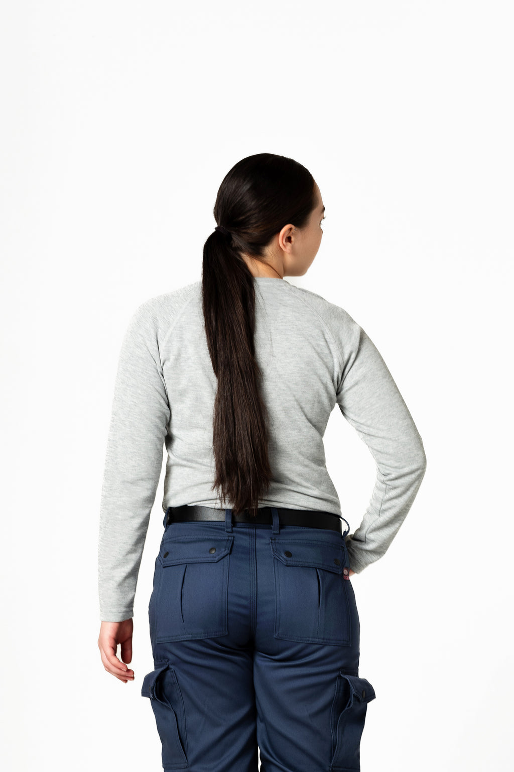 Women's FR Raglan Henley – 6oz. Inherent Knit | Gray