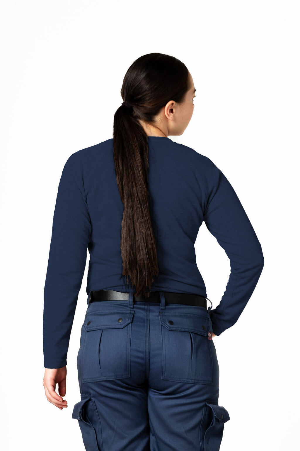 Women's FR Raglan Henley – 6oz. Inherent Knit | Navy