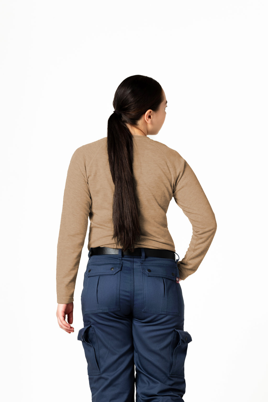 Women's FR Raglan Henley – 6oz. Inherent Knit | Tan