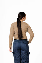 Women's FR Raglan Henley – 6oz. Inherent Knit | Tan