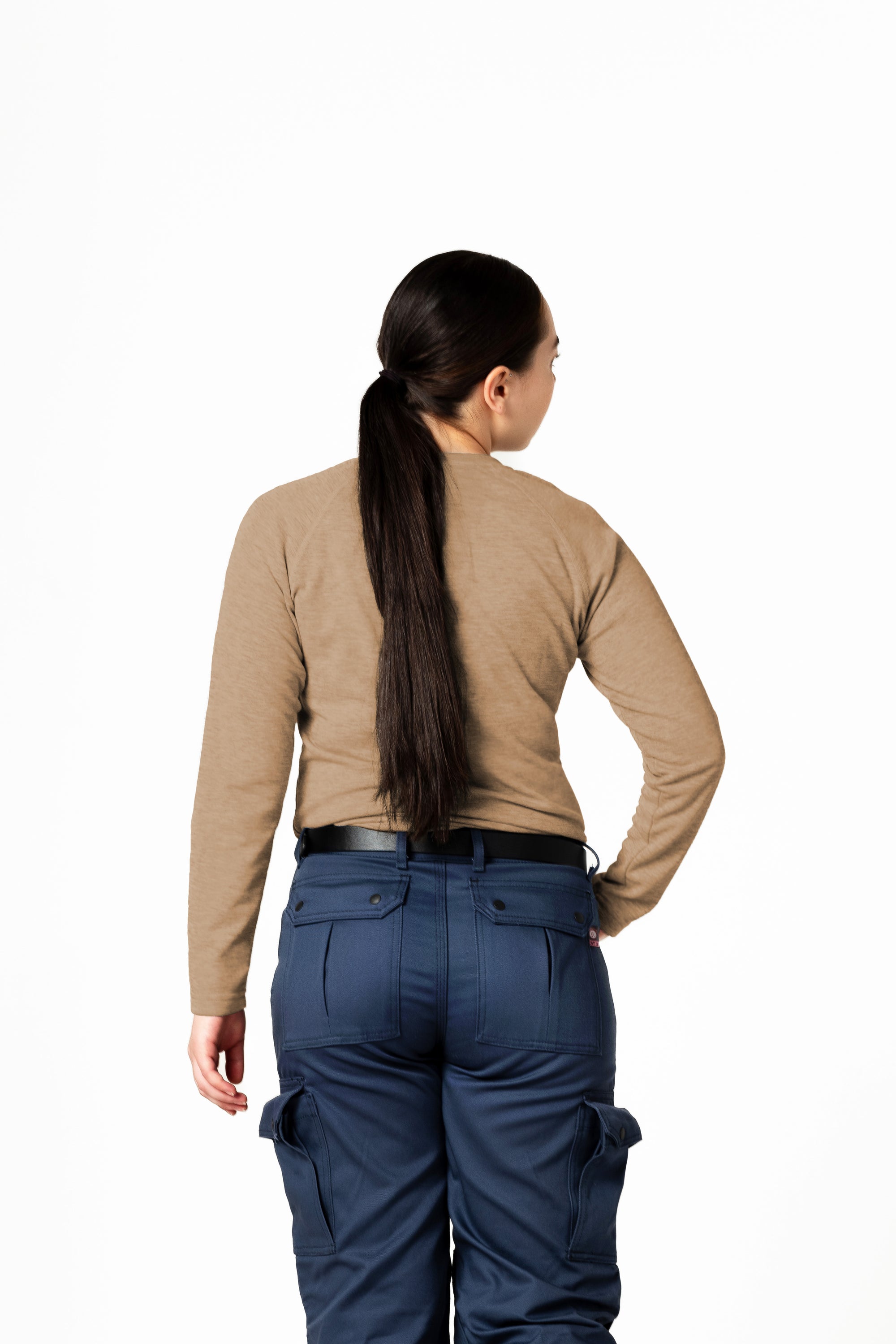 Women's FR Raglan Henley – 6oz. Inherent Knit | Tan