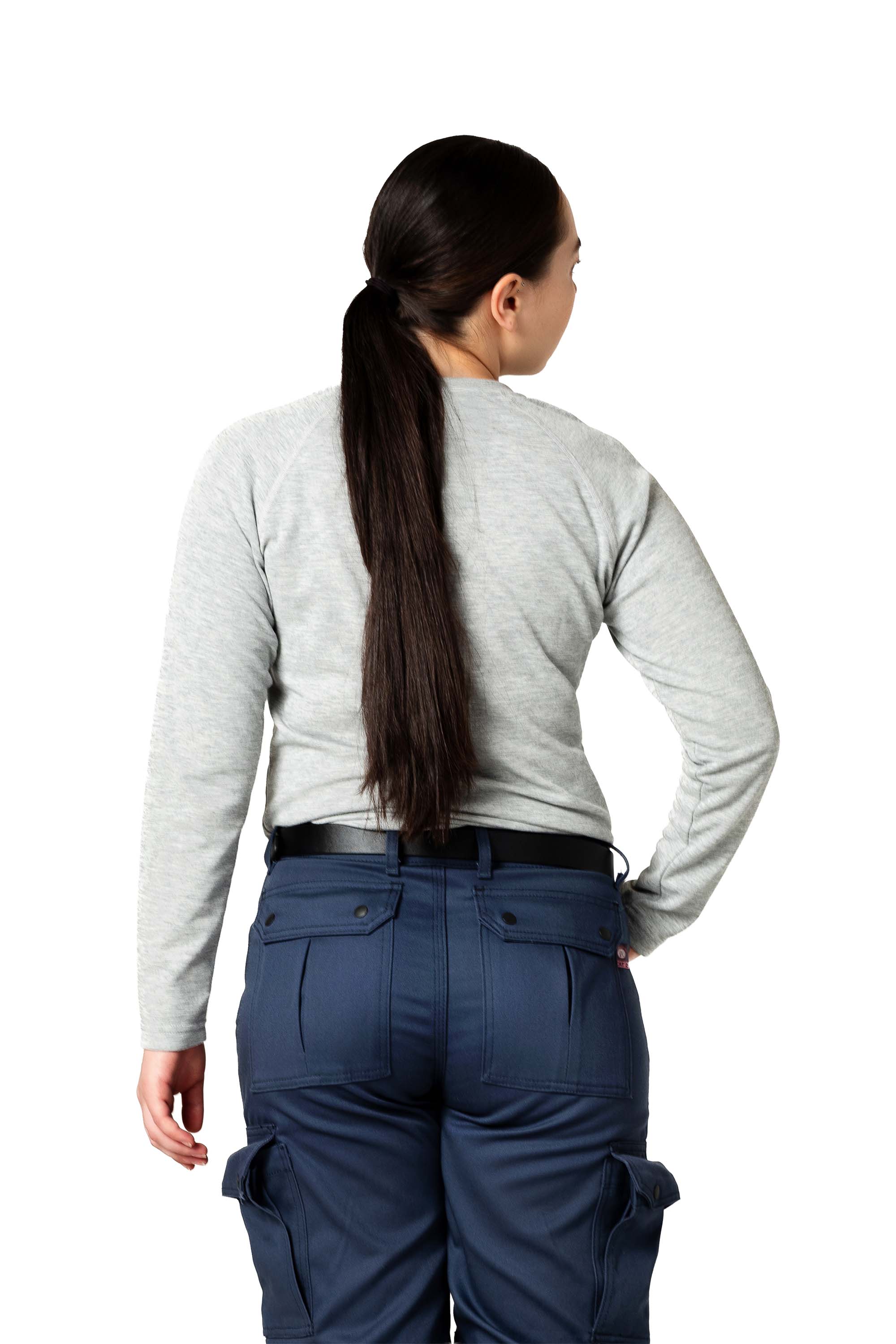 Women's FR Raglan Henley – 6oz. Inherent Knit | Gray