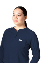 Women's FR Raglan Henley – 6oz. Inherent Knit | Navy