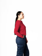 Women's FR Raglan Henley – 6oz. Inherent Knit | Red