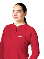 Women's FR Raglan Henley – 6oz. Inherent Knit | Red