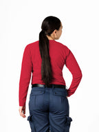 Women's FR Raglan Henley – 6oz. Inherent Knit | Red