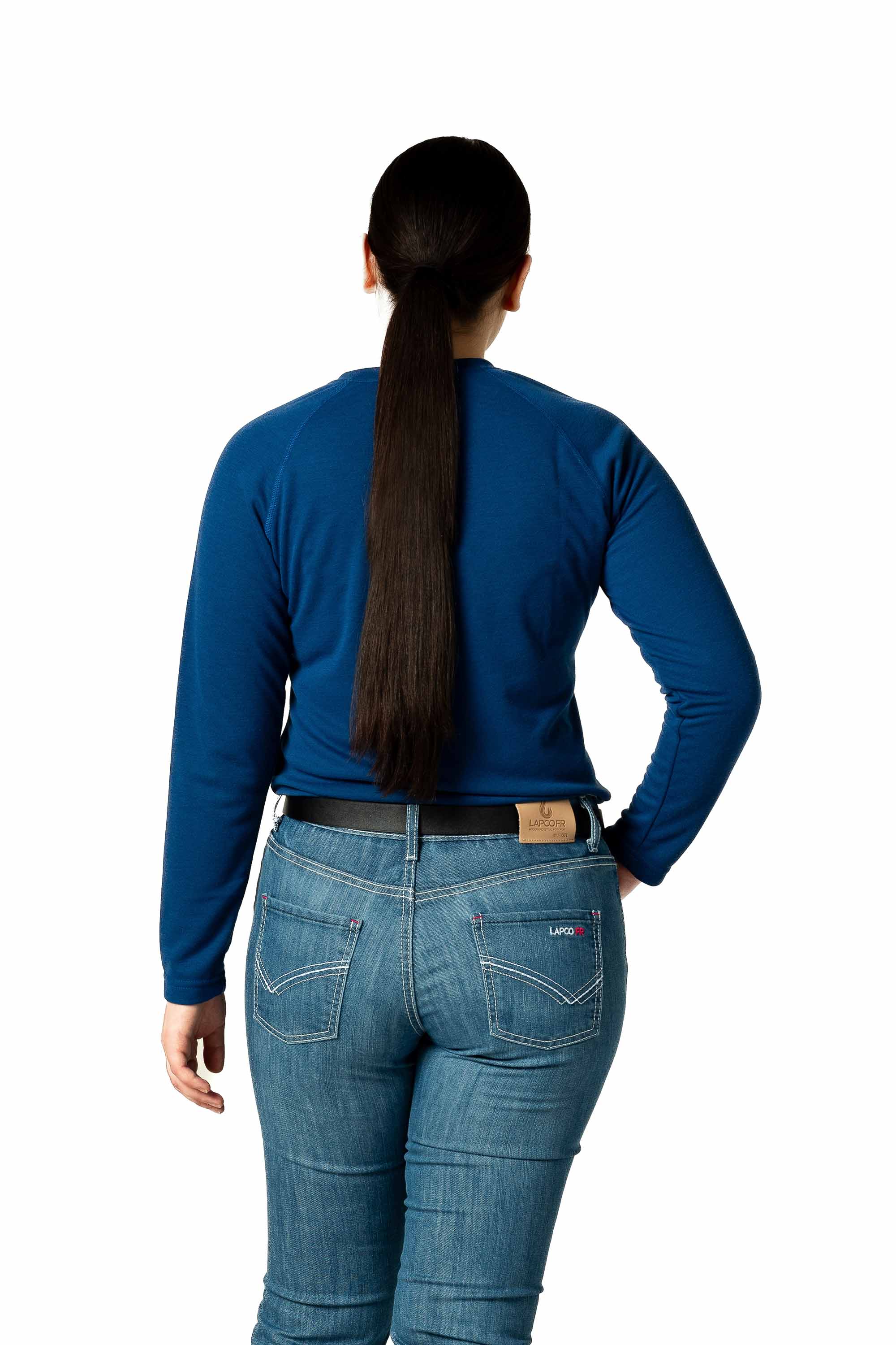 Women's FR Raglan Henley – 6oz. Inherent Knit | Royal