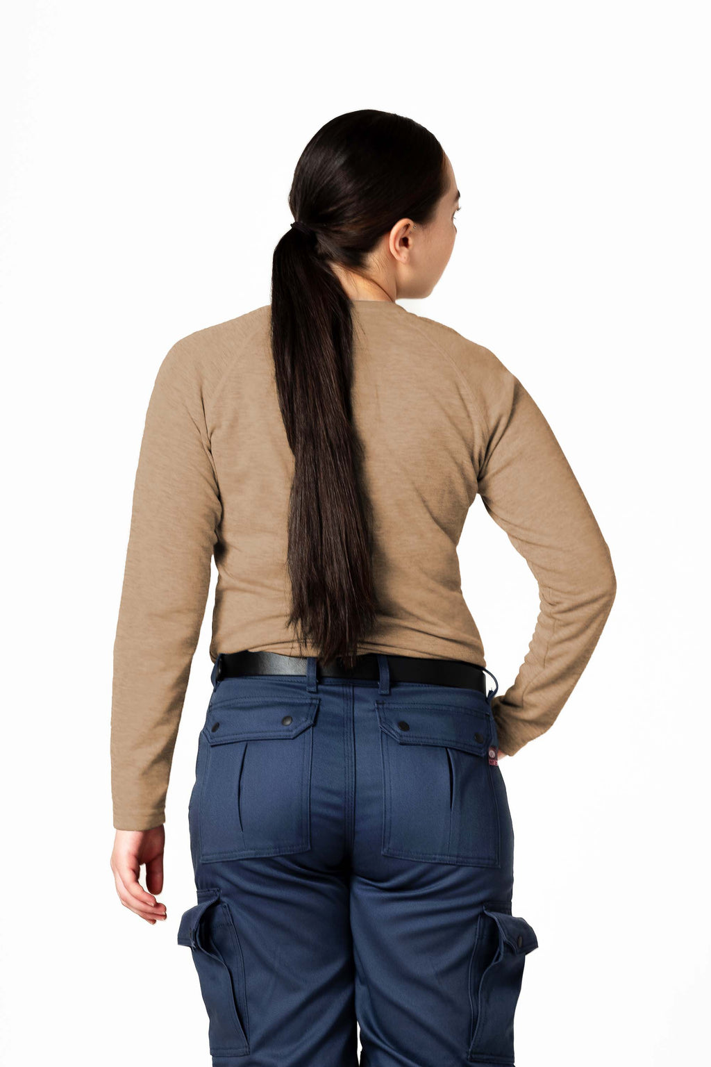Women's FR Raglan Henley – 6oz. Inherent Knit | Tan