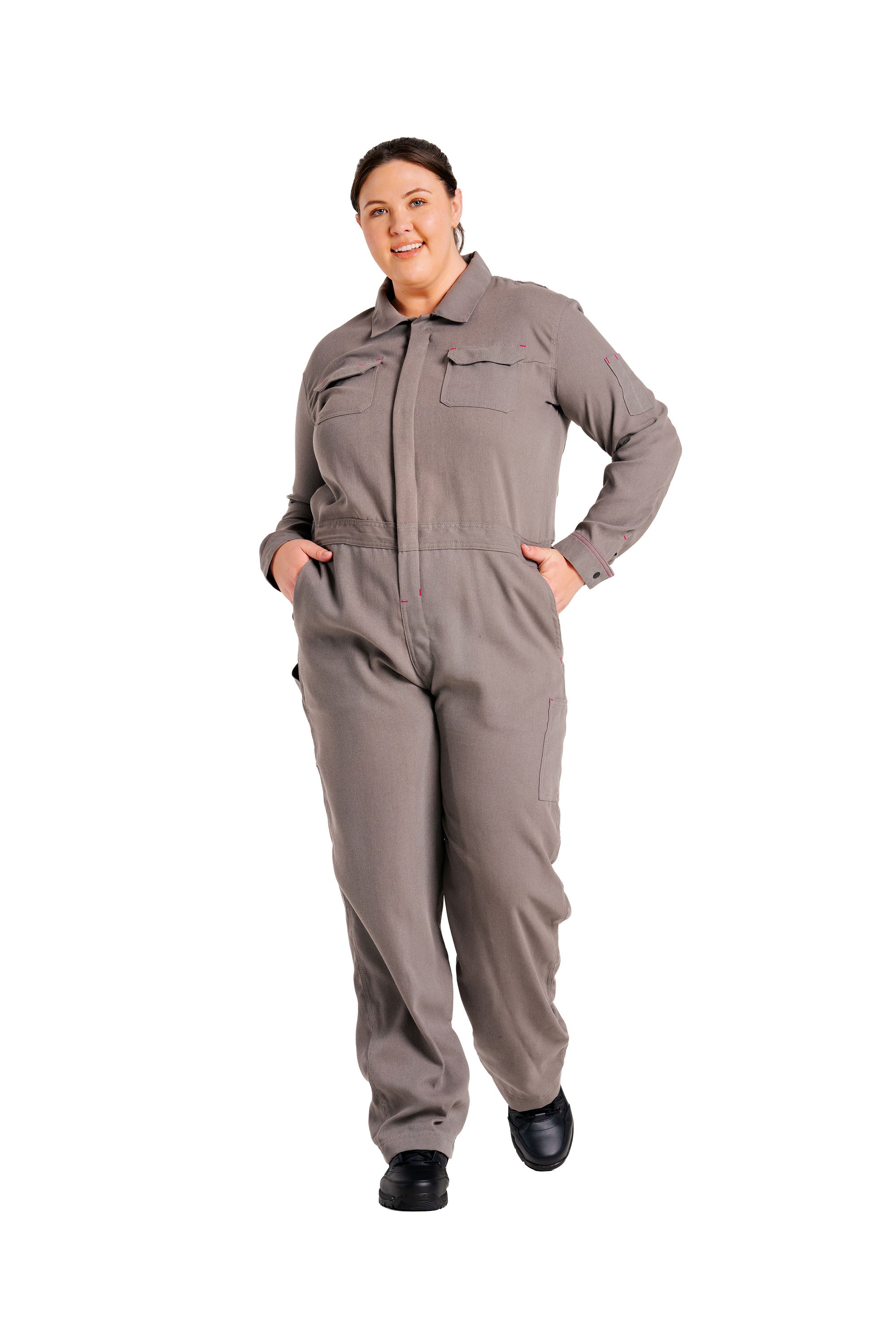 Women's FR Modern Coveralls | 5oz. TecaSafe One® Inherent | Gray