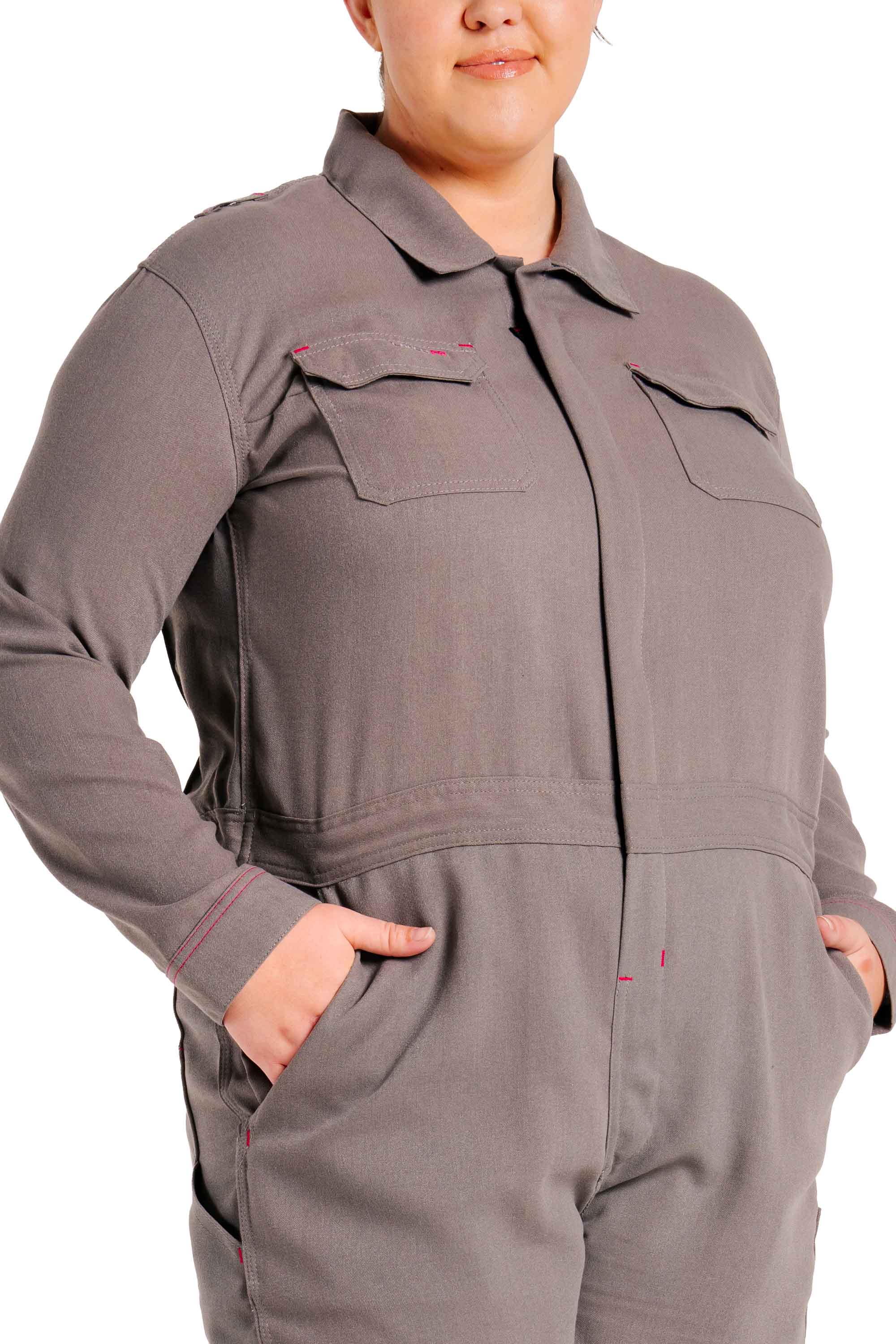 Women's FR Modern Coveralls | 5oz. TecaSafe One® Inherent | Gray