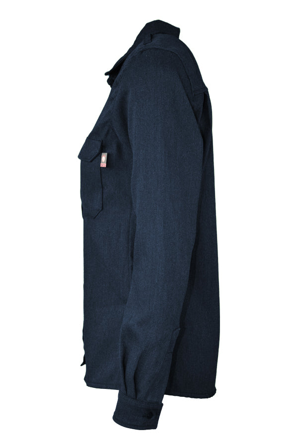 Women's FR Uniform Shirts made with 5oz. TecaSafe One® Inherent | Denim Navy