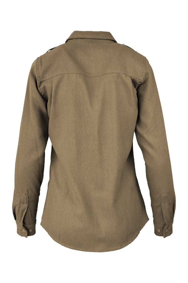 Women's FR Uniform Shirts made with 5oz. TecaSafe One® Inherent | Khaki