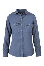 Women's FR Uniform Shirts made with 5oz. TecaSafe One® Inherent | Medium Blue