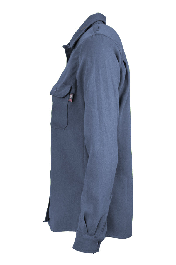 Women's FR Uniform Shirts made with 5oz. TecaSafe One® Inherent | Medium Blue