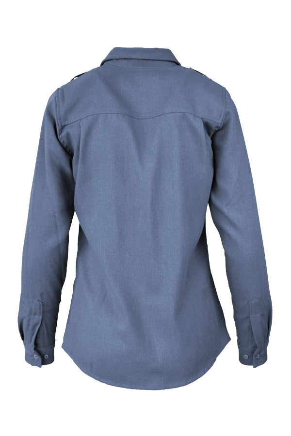 Women's FR Uniform Shirts made with 5oz. TecaSafe One® Inherent | Medium Blue