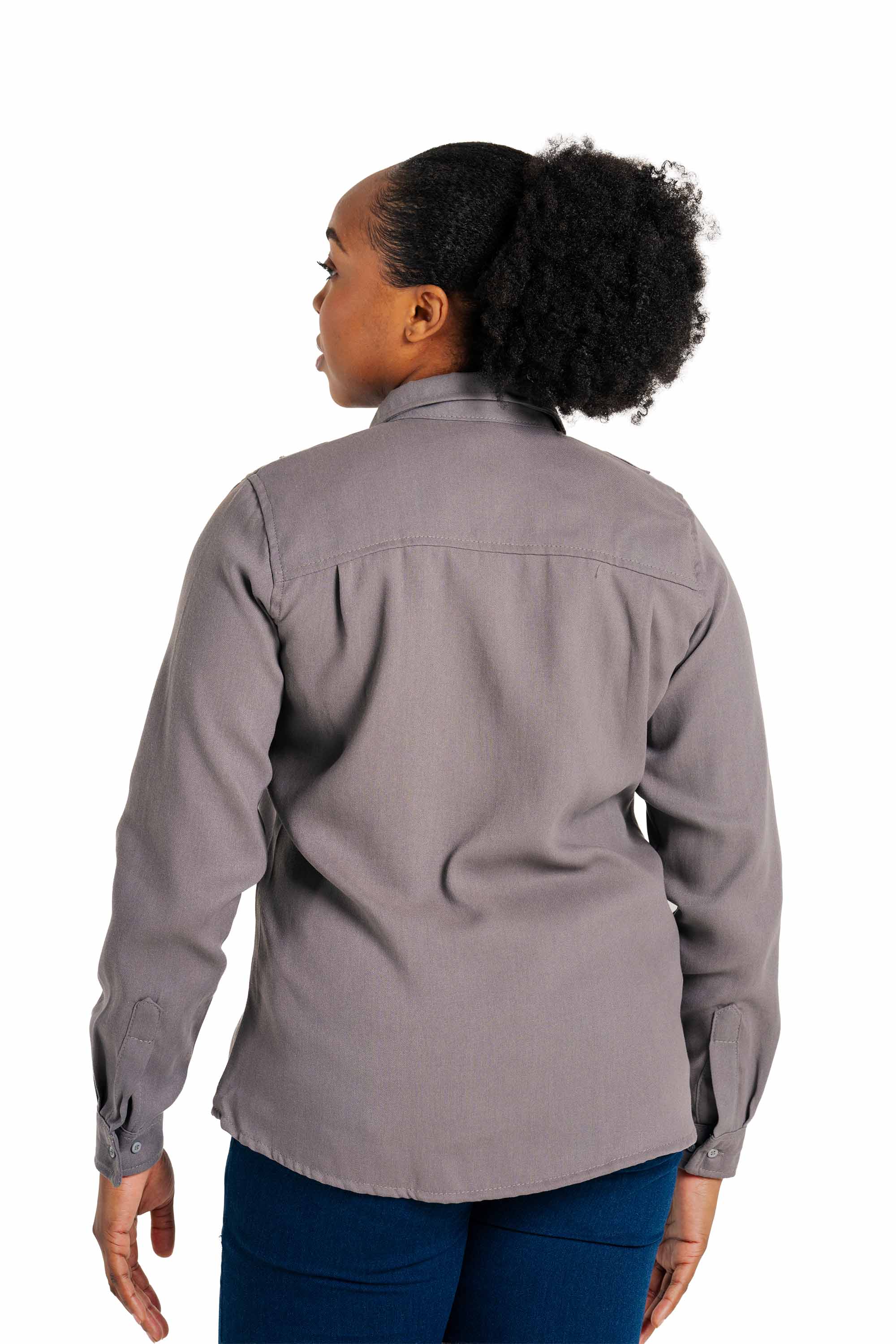 Women's FR Uniform Shirts made with 5oz. TecaSafe One® Inherent | Gray