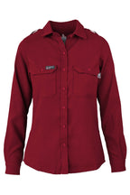 Women's FR Uniform Shirts made with 5oz. TecaSafe One® Inherent | Red