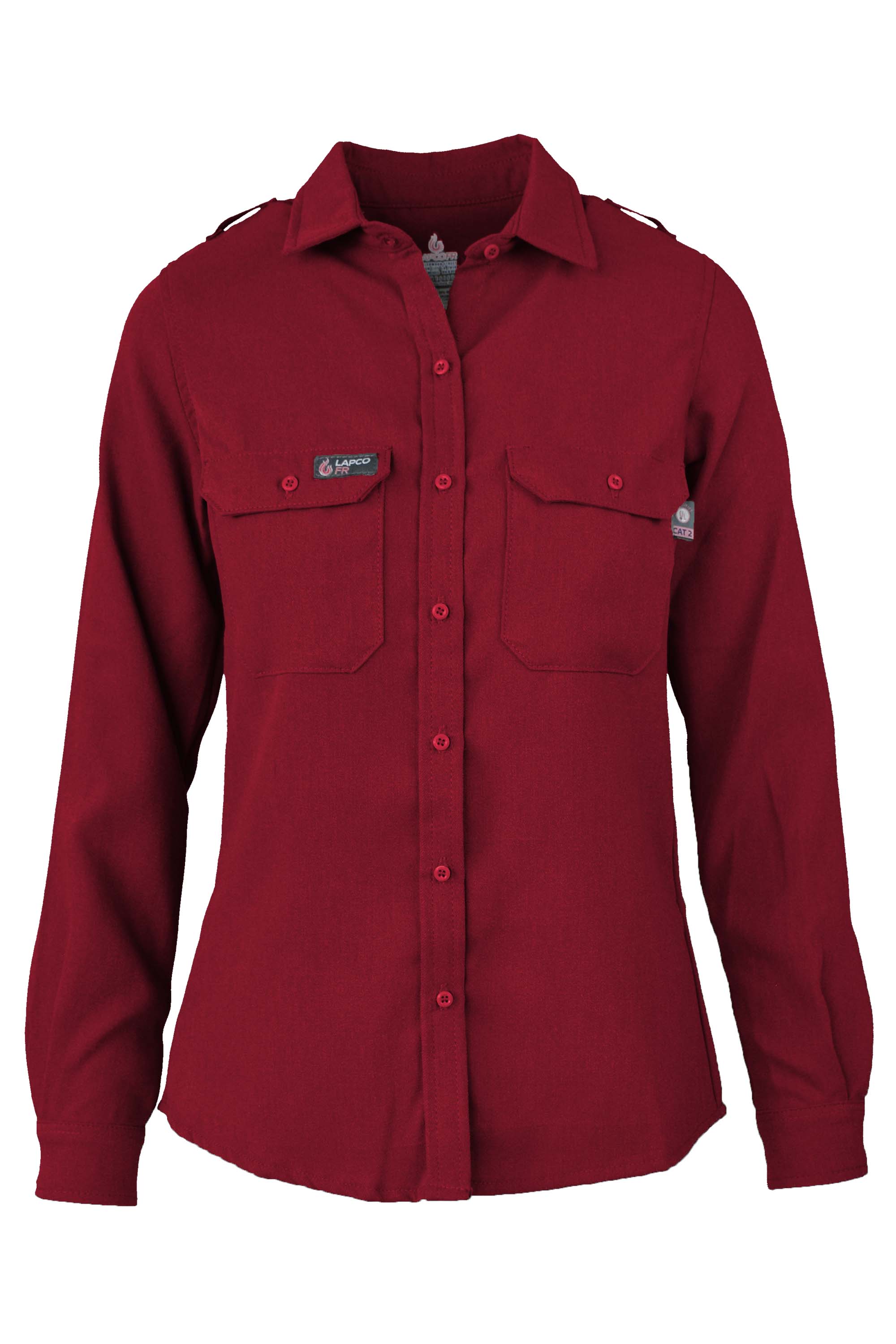 Women's FR Uniform Shirts made with 5oz. TecaSafe One® Inherent | Red