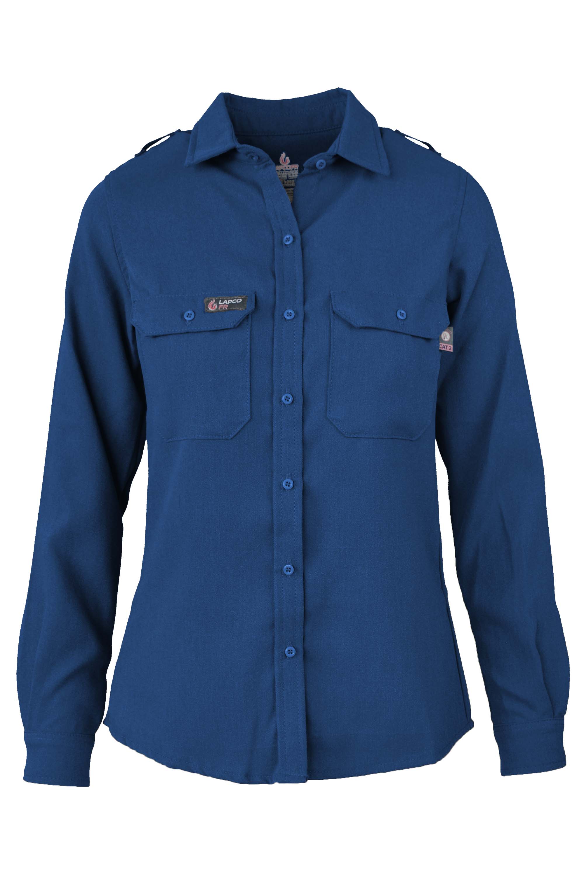 Women's FR Uniform Shirts made with 5oz. TecaSafe One® Inherent | Royal