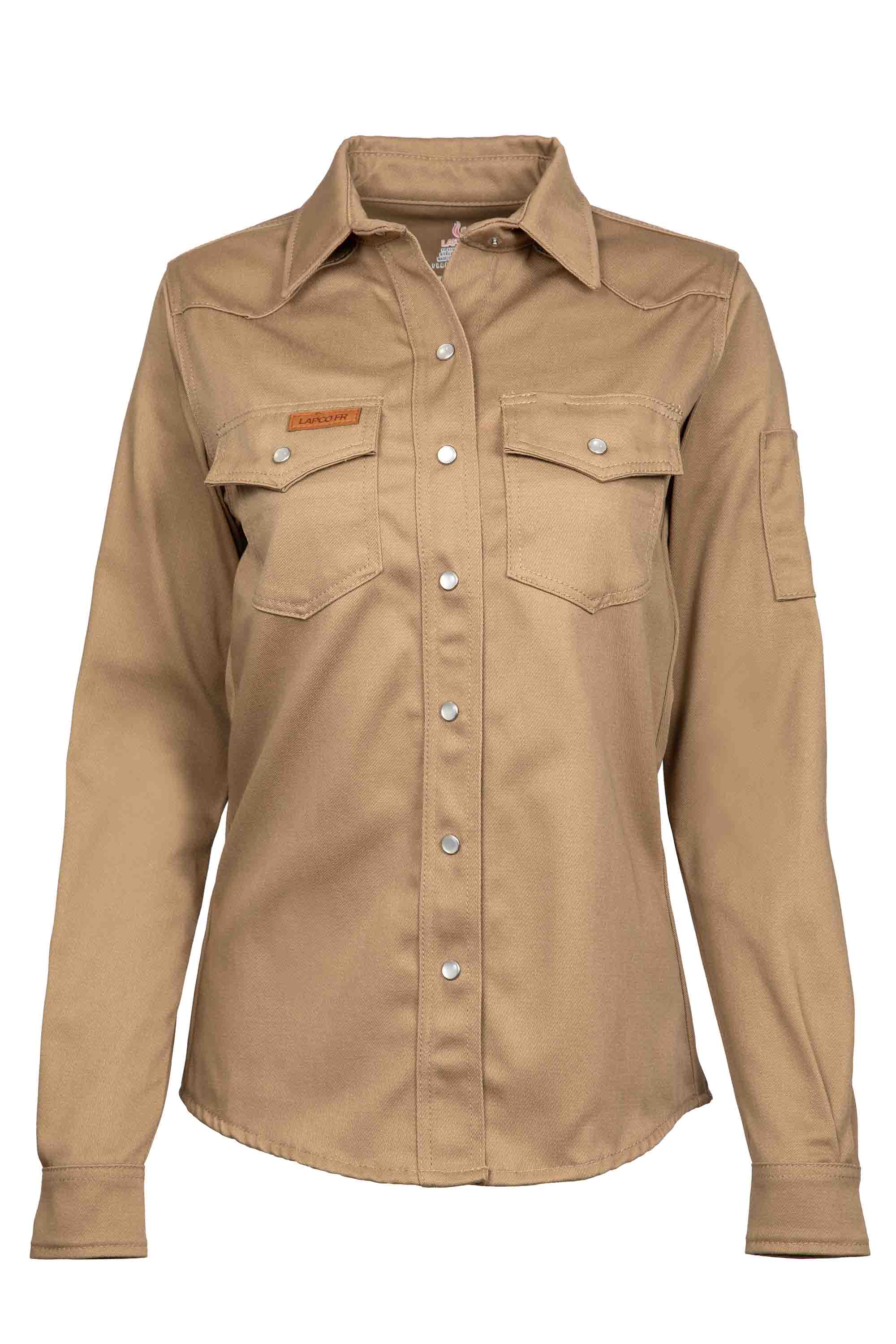 Women's FR Welding Shirts | 9oz. 100% Cotton | Khaki