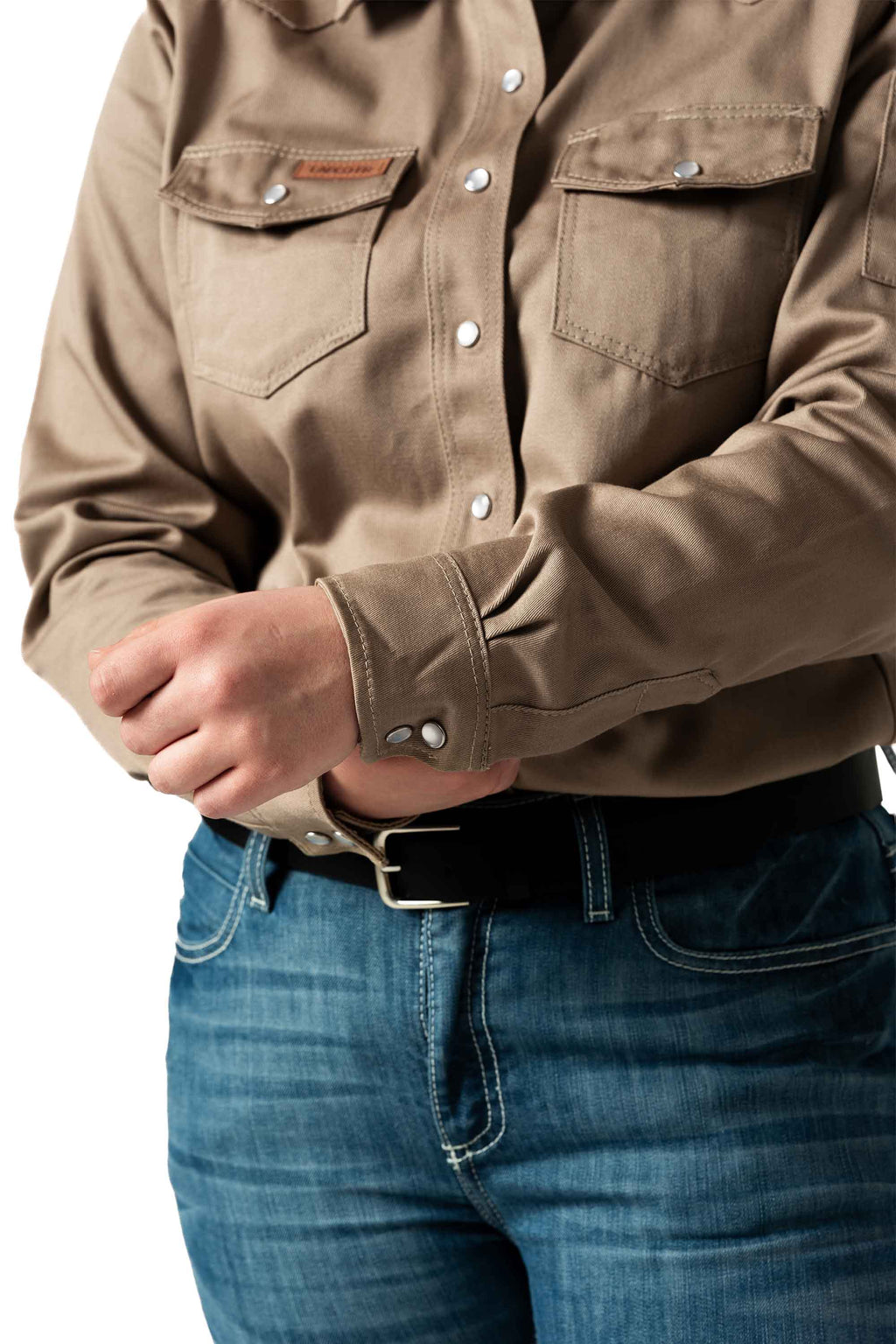 Women's FR Welding Shirts | 9oz. 100% Cotton | Khaki