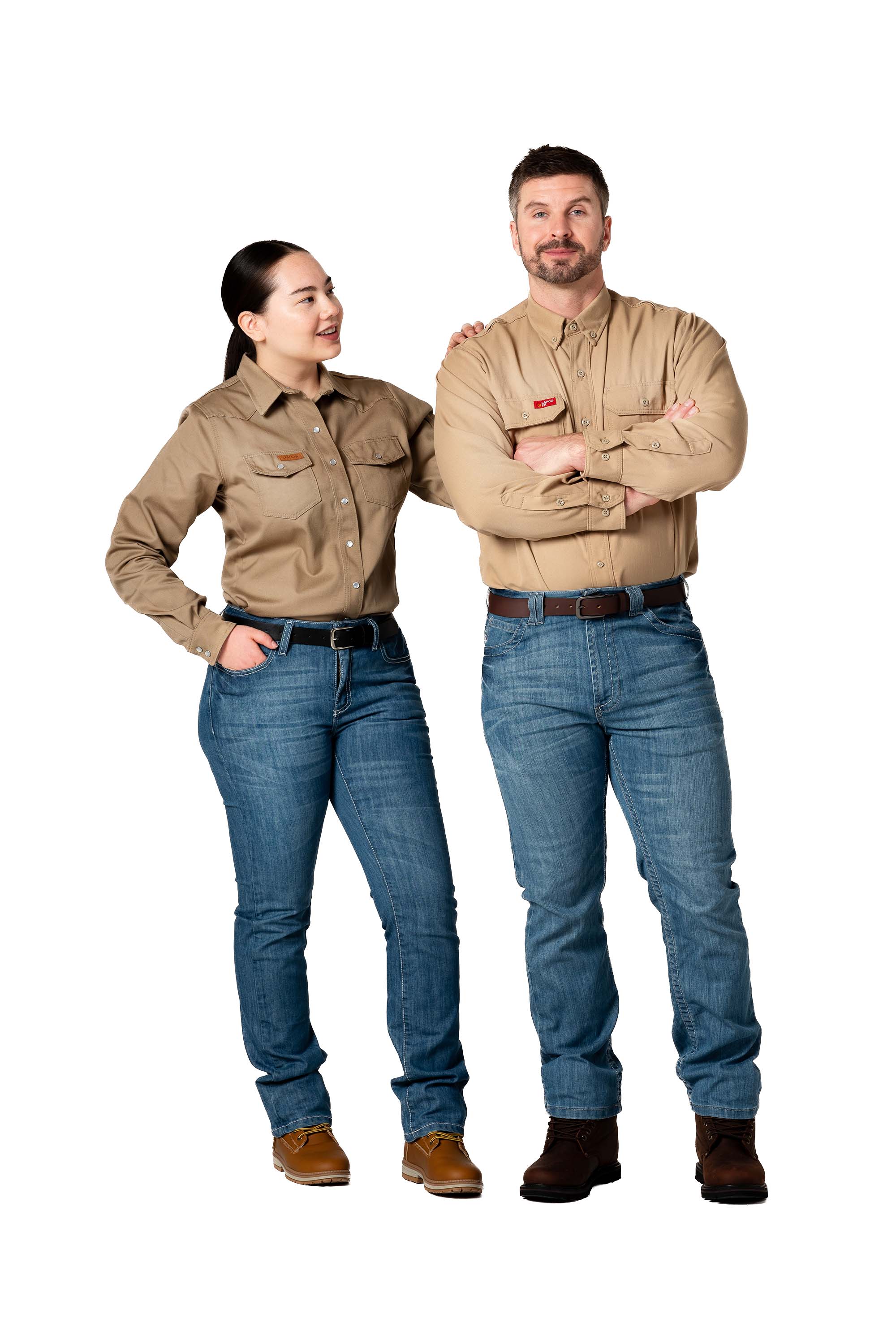 Women's FR Welding Shirts | 9oz. 100% Cotton | Khaki