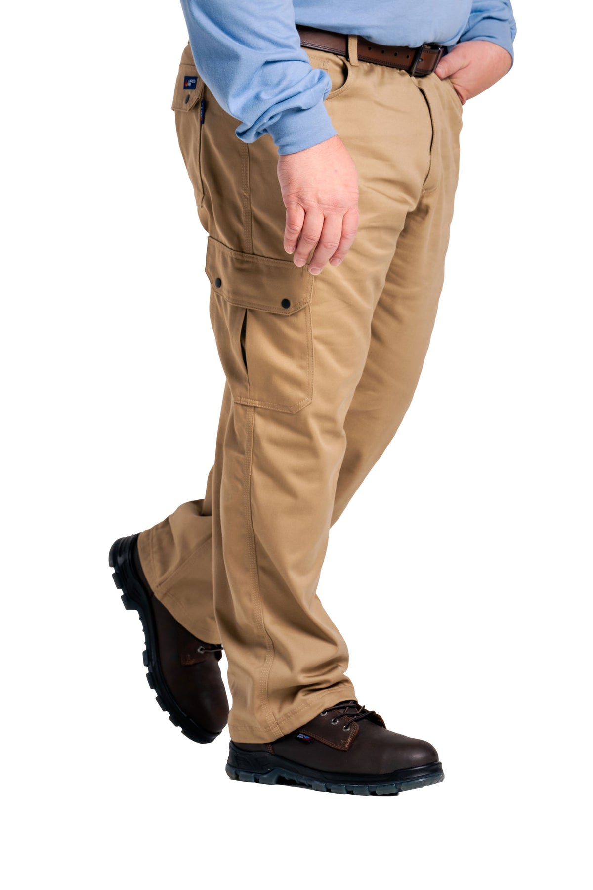 FR Cargo Pants | 46-60 Waist | 9oz. 100% Cotton | Khaki