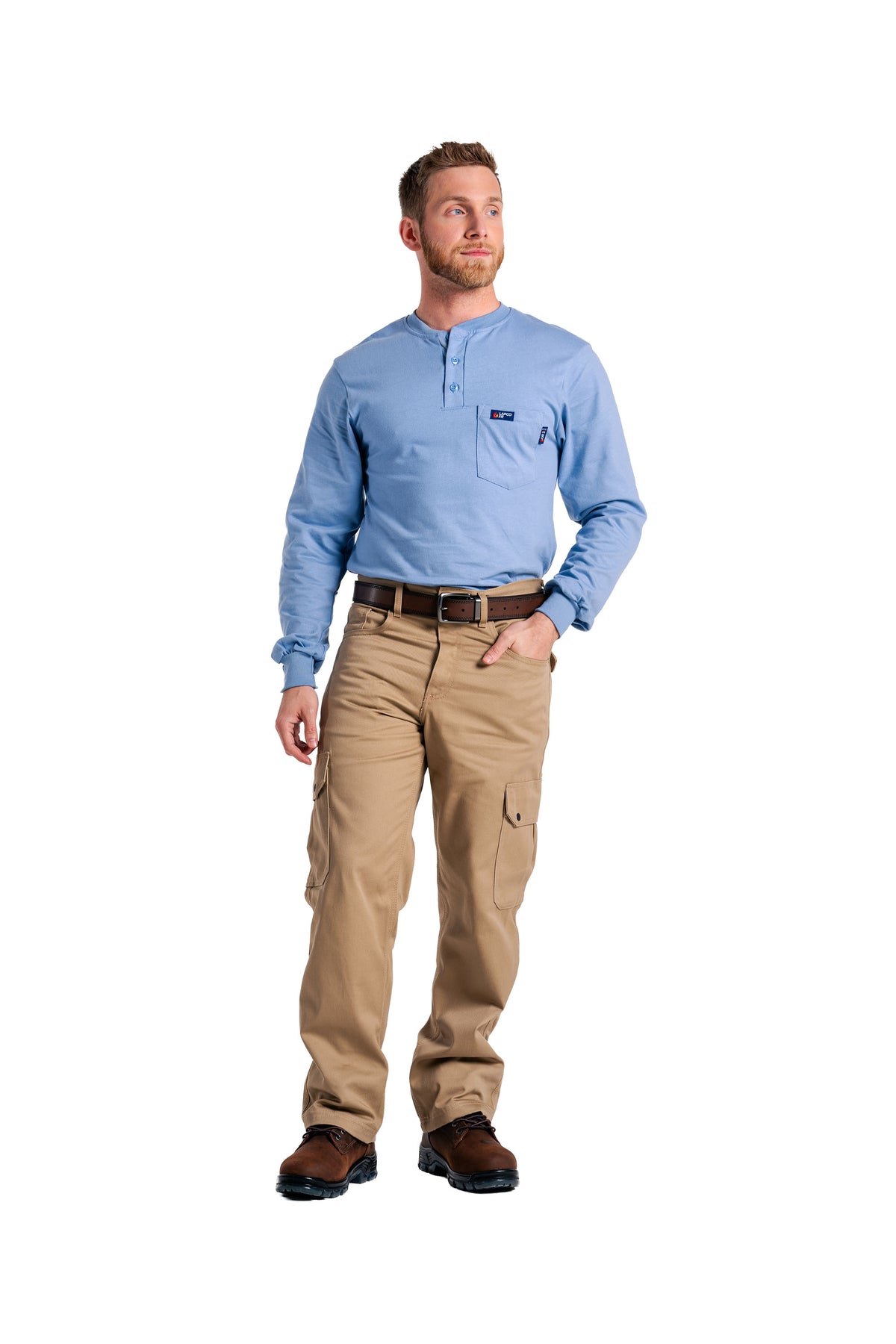 FR Cargo Pants | 46-60 Waist | 9oz. 100% Cotton | Khaki