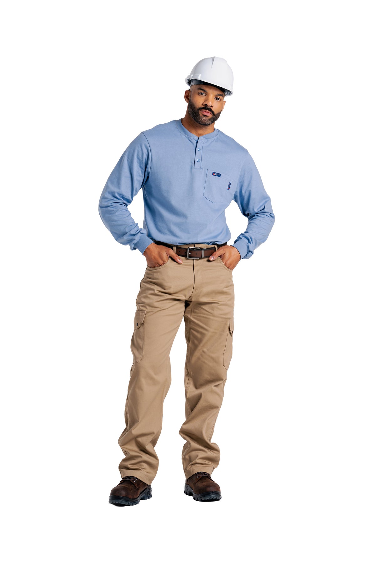 FR Cargo Pants | 46-60 Waist | 9oz. 100% Cotton | Khaki