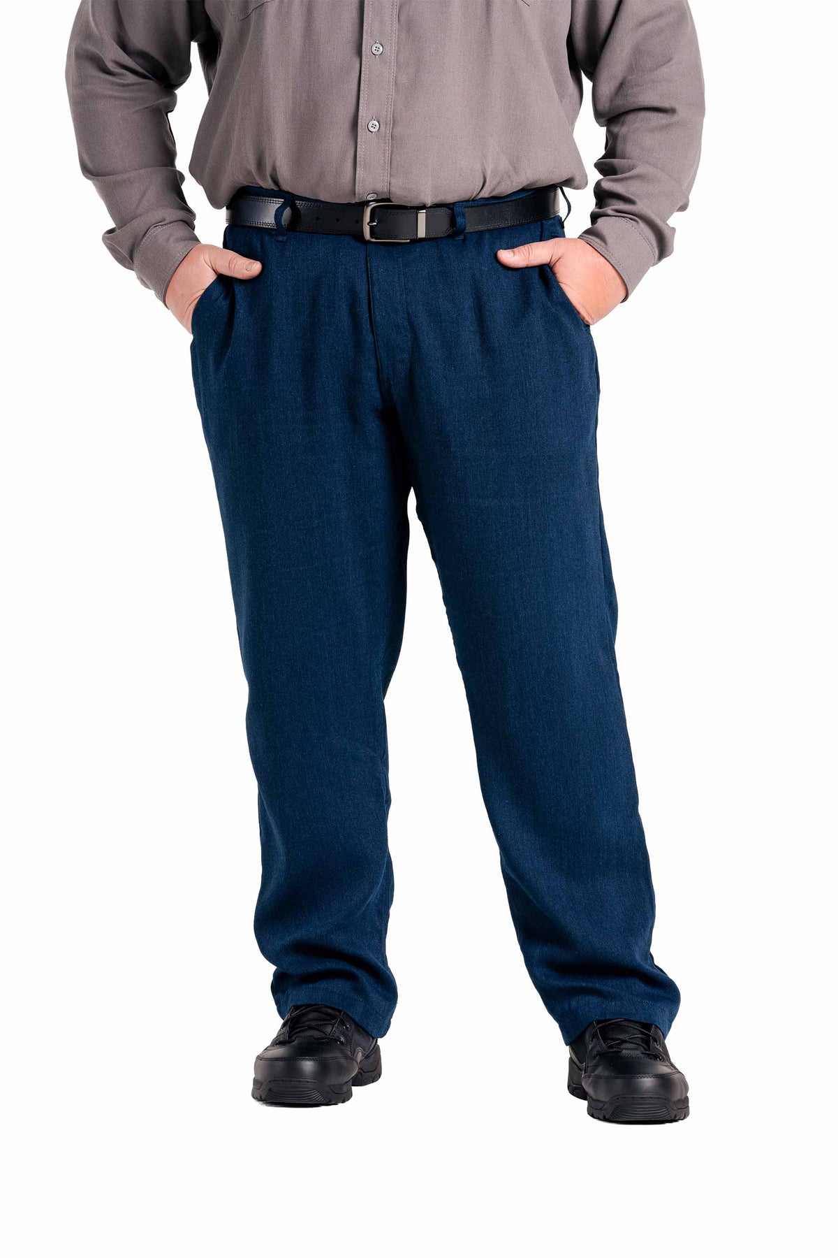 FR Uniform Pants made with 5oz. TecaSafe One® Inherent | Waist 46-60 | Denim Navy