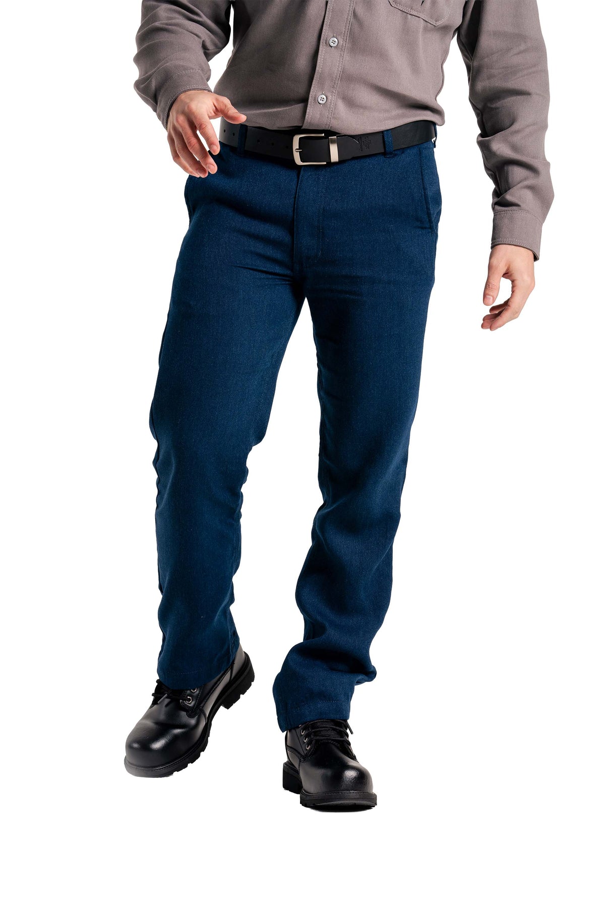 FR Uniform Pants made with 5oz. TecaSafe One® Inherent | Waist 46-60 | Denim Navy
