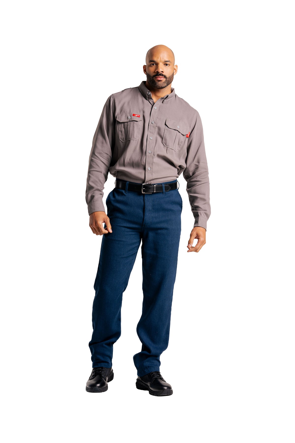 FR Uniform Pants made with 5oz. TecaSafe One® Inherent | Waist 46-60 | Denim Navy